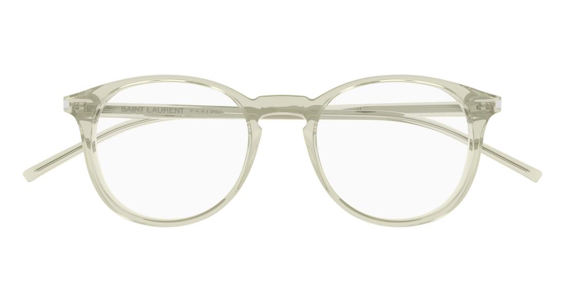 Briller saint laurent sl 106 028 verde round/oval/panthos masculino størrelse 50mm - Detaljeret visning