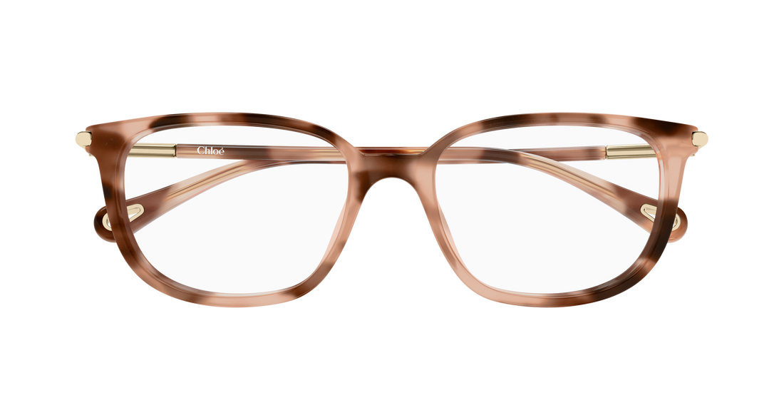 Óculos graduados chloé ch0400o 003 havana cat eye femenino tamanho 53mm - Vista de detalhe