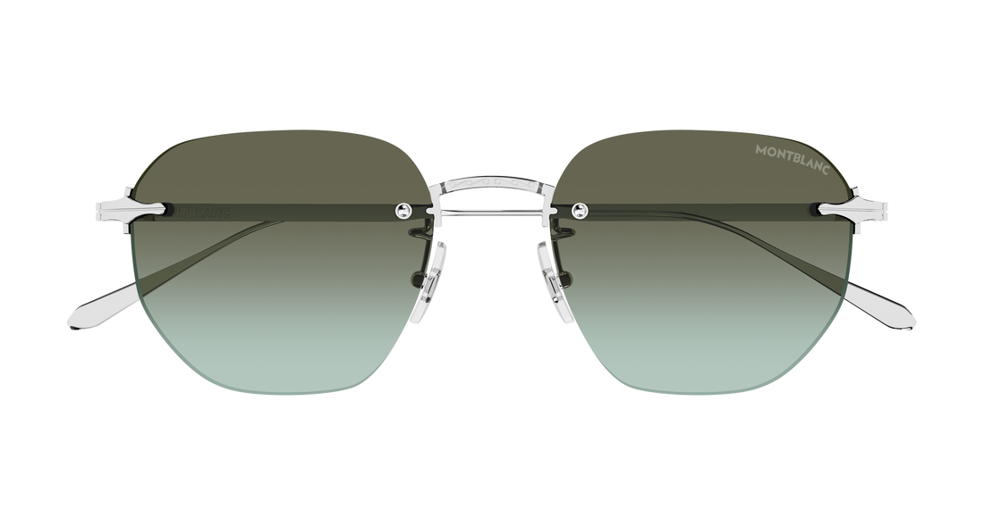 Solglasögon montblanc mb0405s 007 plateado round/oval/panthos masculino storlek 51mm - Detaljvy