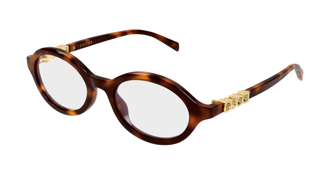 Occhiali da vista gucci gg2153o 005 havana round/oval/panthos femenino taglia 51mm - Vista principale