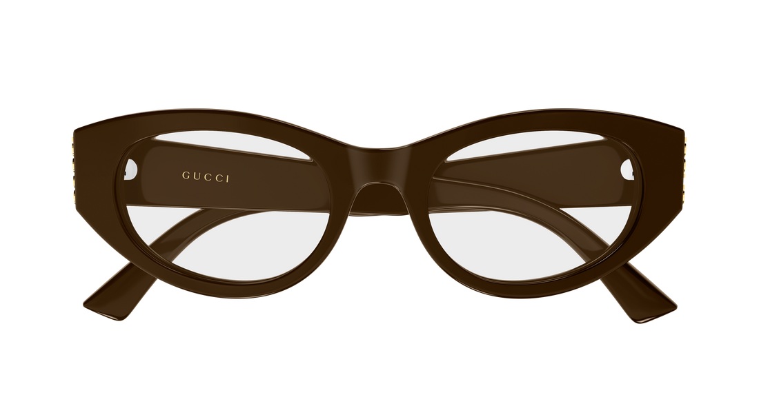 Brillen gucci gg2041o 003 marron round/oval/panthos femenino größe 50mm - Detailansicht