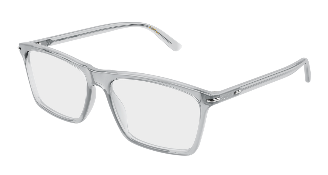 Occhiali da vista gucci gg1445o 017 gris rectangular / squared masculino taglia 59mm - Vista principale