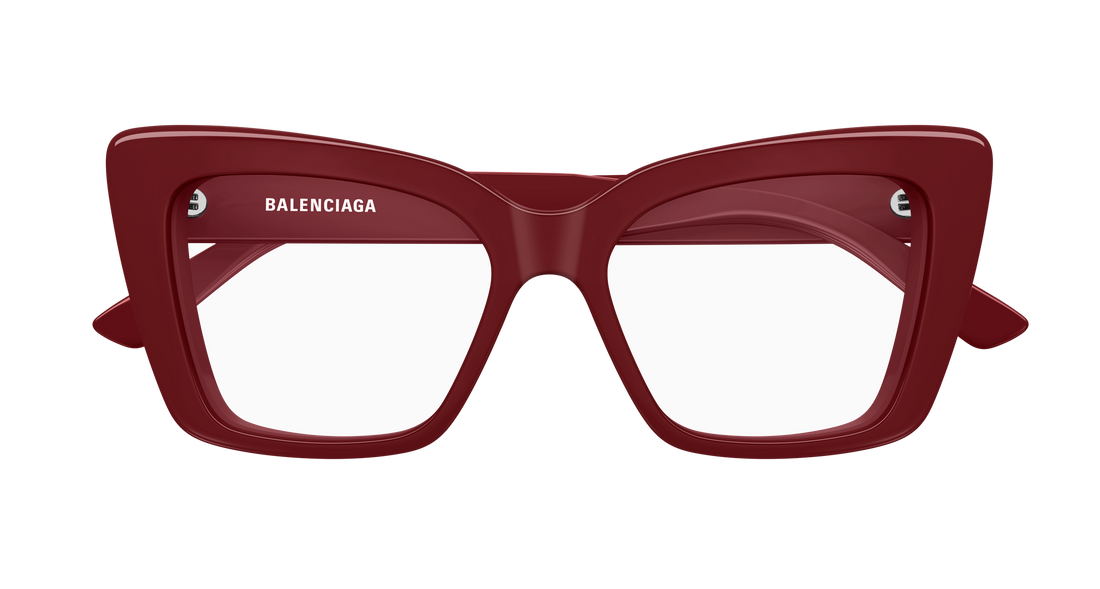 Gafas graduadas balenciaga bb0297o 007 rojo butterfly femenino talla 52mm - Vista de detalle