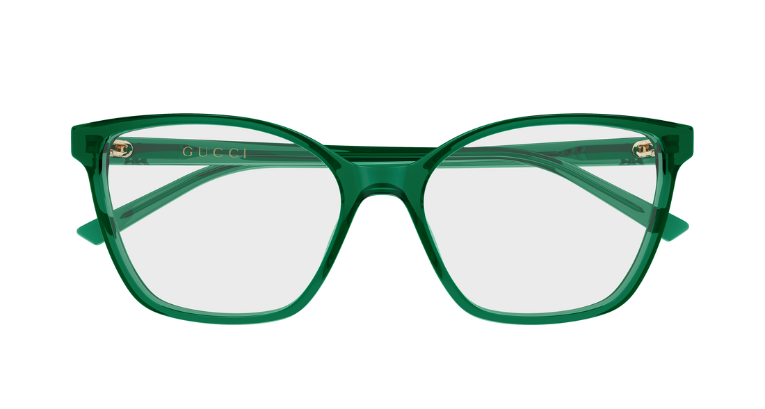 Briller gucci gg1995o 010 verde cat eye femenino størrelse 54mm - Detaljeret visning