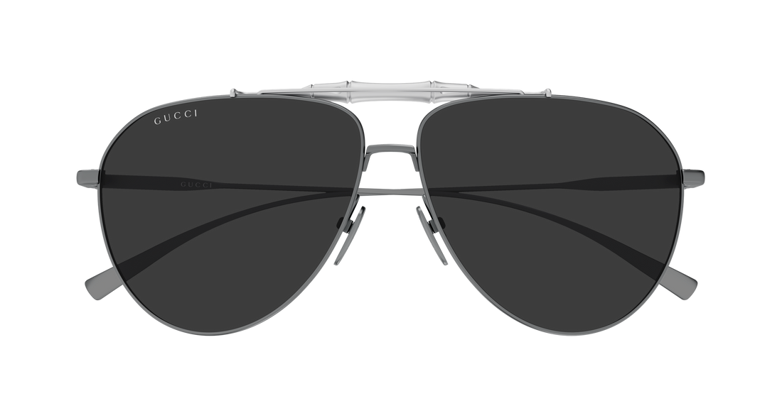 Lunettes de soleil gucci gg2064s 001 plateado pilot/navigator masculino taille 60mm - Vue détaillée