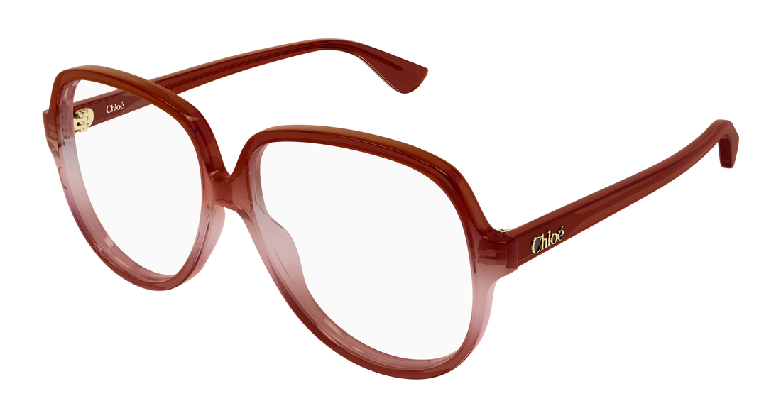 Glasögon chloé ch0391o 004 rojo rectangular / squared femenino storlek 59mm - Huvudvy