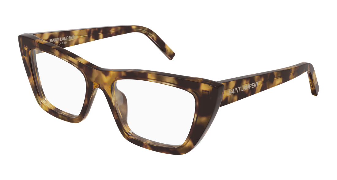 Óculos graduados saint laurent sl 276 mica opt 010 havana cat eye femenino tamanho 53mm - Vista principal