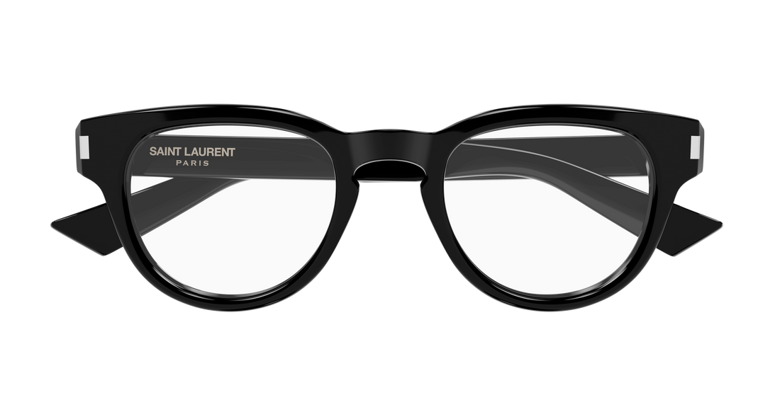Prescription glasses saint laurent sl 876 opt 001 negro round/oval/panthos masculino size 48mm - Detailed view