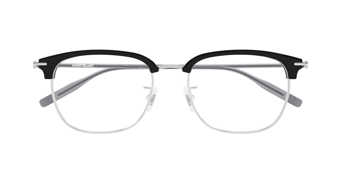 Prescription glasses montblanc mb0492oa 001 plateado rectangular / squared masculino size 55mm - Detailed view
