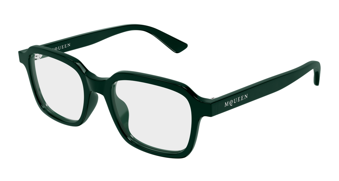 Gafas graduadas alexander mcqueen am0572o 003 verde rectangular / squared unisex talla 50mm - Vista principal