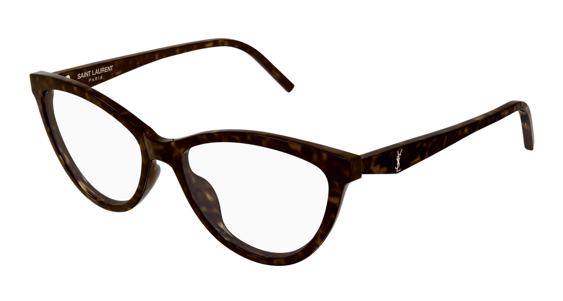 Prescription glasses saint laurent sl m185 002 havana cat eye femenino size 55mm - Main view