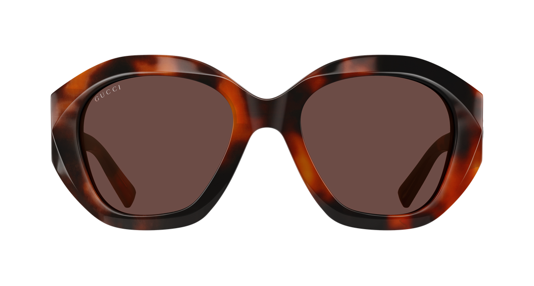 Óculos de sol gucci gg2200s 002 havana geometrical/directional femenino tamanho 56mm - Vista de detalhe