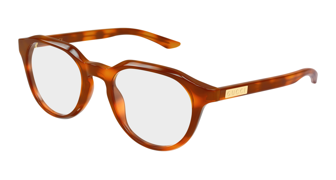Occhiali da vista gucci gg2083o 004 havana round/oval/panthos masculino taglia 49mm - Vista principale