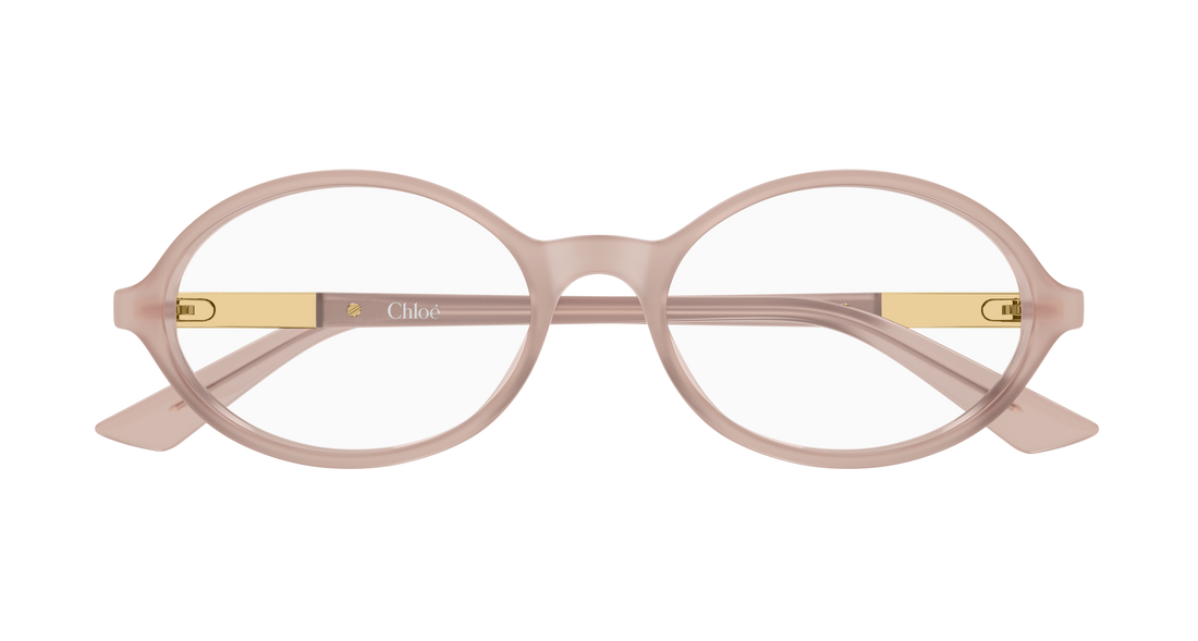 Lunettes de vue chloé ch0367o 004 beige round/oval/panthos femenino taille 54mm - Vue détaillée