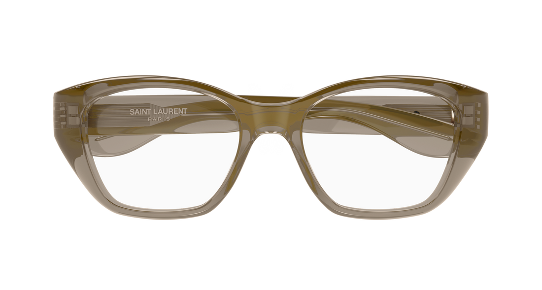 Óculos graduados saint laurent sl 924 003 marron cat eye femenino tamanho 52mm - Vista de detalhe
