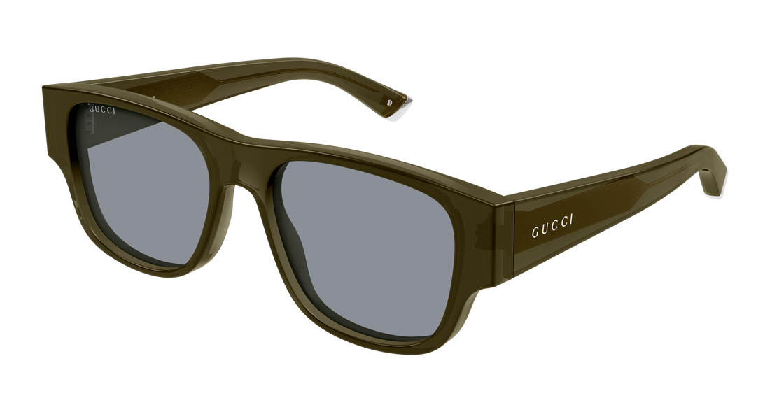 Lunettes de soleil gucci gg2075s 003 verde rectangular / squared masculino taille 54mm - Vue principale