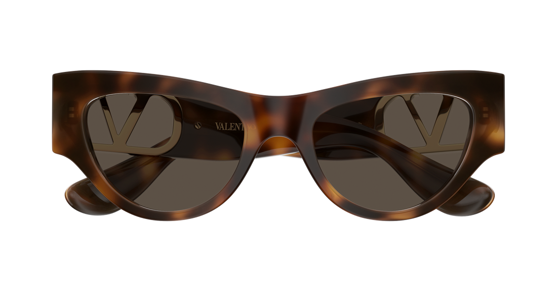 Occhiali da sole valentino vg0053s 003 havana cat eye femenino taglia 55mm - Vista dettagliata