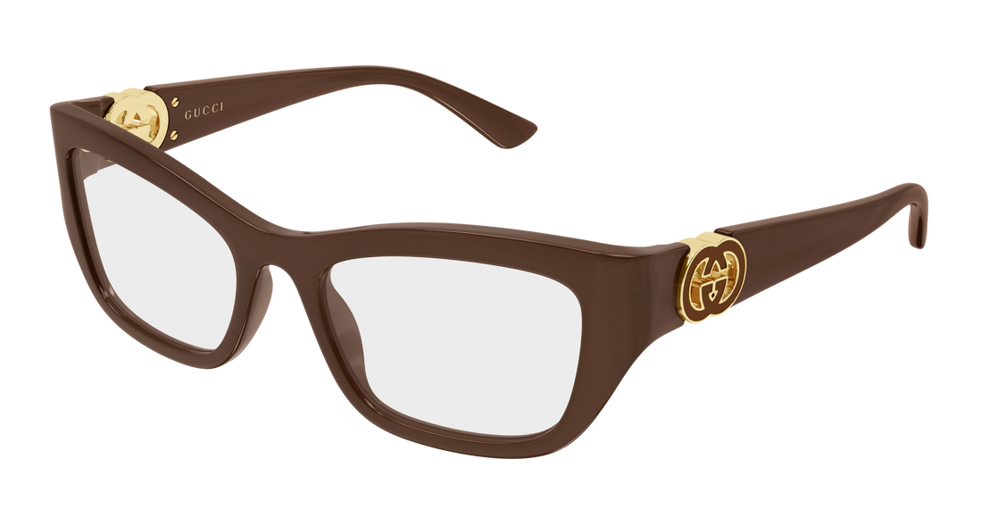 Brillen gucci gg2125o 004 marron cat eye femenino größe 52mm - Hauptansicht
