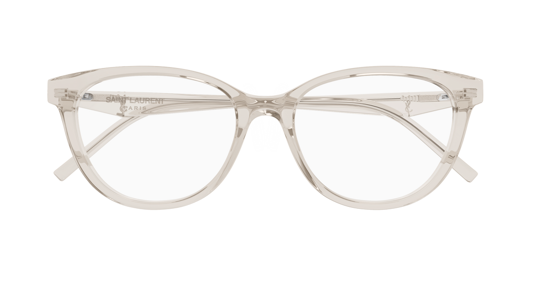 Prescription glasses saint laurent sl m188/f 004 beige cat eye femenino size 53mm - Detailed view