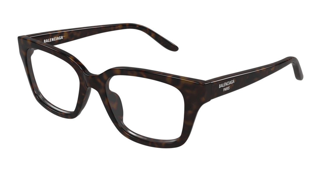 Lunettes de vue balenciaga bb0532o 008 havana rectangular / squared femenino taille 54mm - Vue principale
