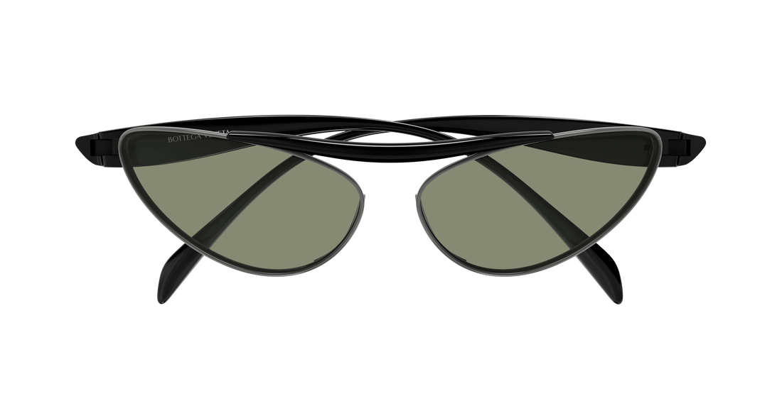 Óculos de sol bottega veneta bv1529s 001 plateado cat eye femenino tamanho 65mm - Vista de detalhe