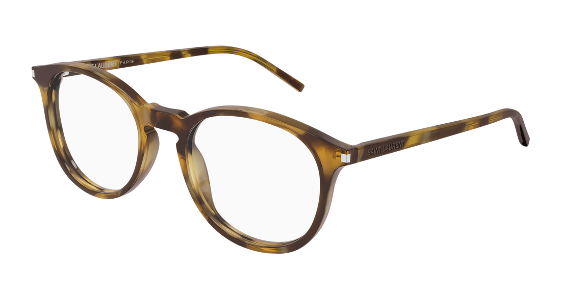 Briller saint laurent sl 106 029 havana round/oval/panthos masculino størrelse 50mm - Hovedvisning