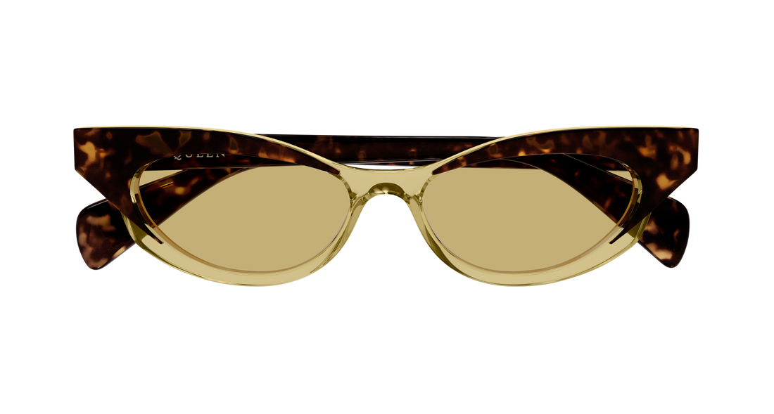 Óculos de sol alexander mcqueen am0544s 002 havana cat eye femenino tamanho 52mm - Vista de detalhe