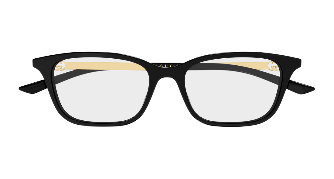 Lunettes de vue gucci gg2213o 001 negro rectangular / squared femenino taille 52mm - Vue détaillée