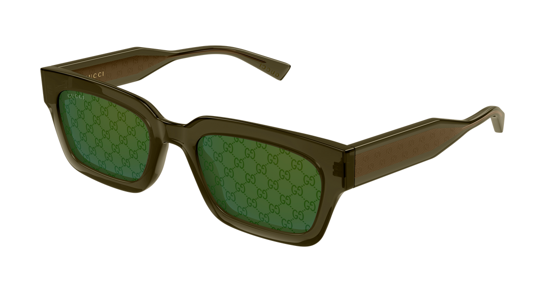 Lunettes de soleil gucci gg2069s 004 verde rectangular / squared masculino taille 53mm - Vue principale