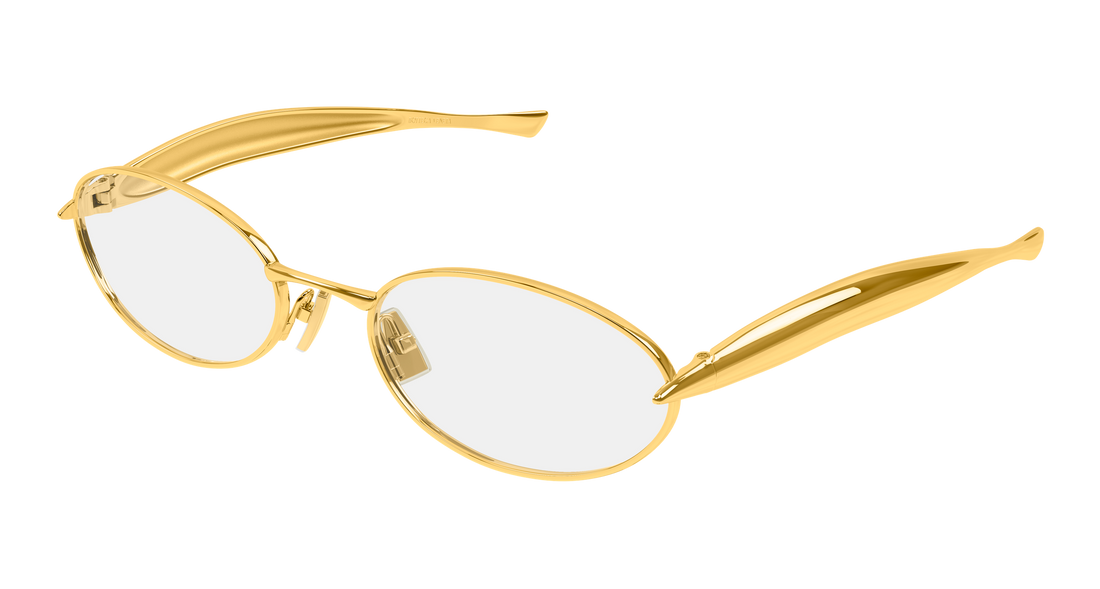 Óculos de sol bottega veneta bv1386s 008 dorado round/oval/panthos unisex tamanho 57mm - Vista principal