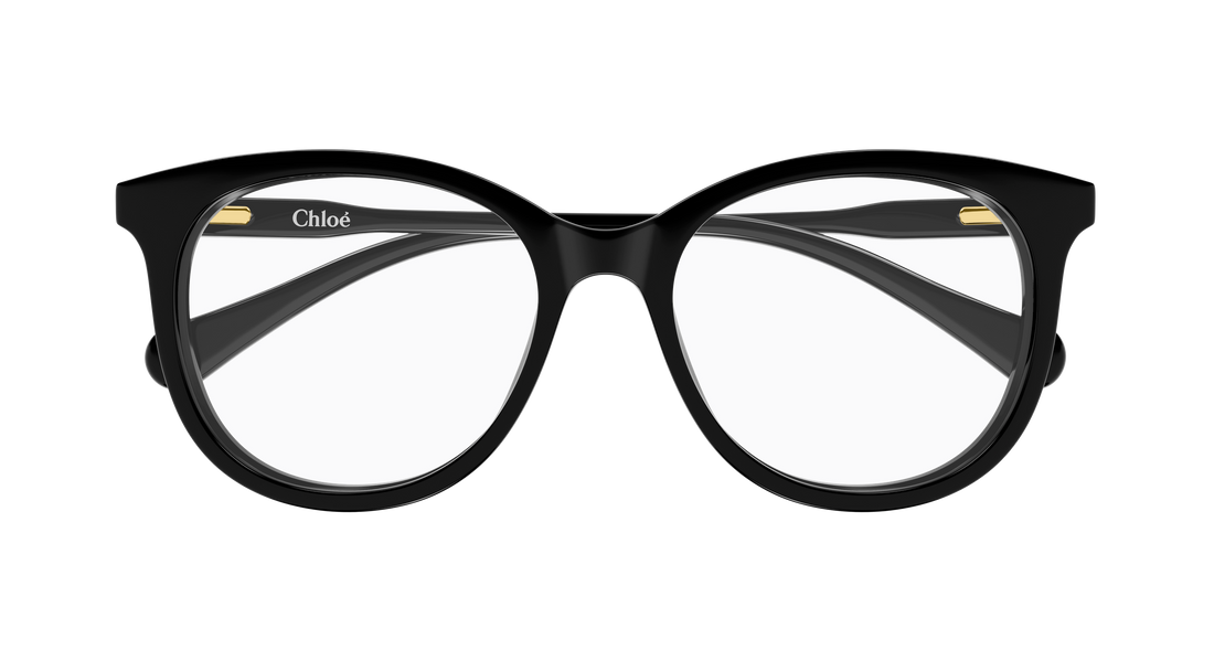 Gafas graduadas chloé cc0028o 001 negro round/oval/panthos infantil talla 48mm - Vista de detalle