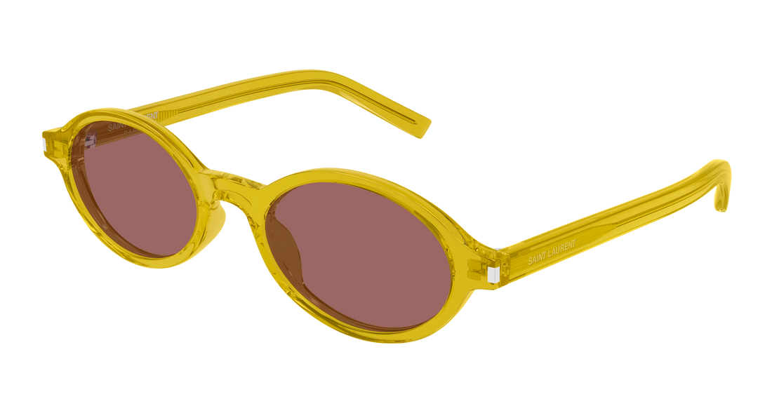 Sunglasses saint laurent sl 751 jeanne 004 amarillo round/oval/panthos femenino size 50mm - Main view