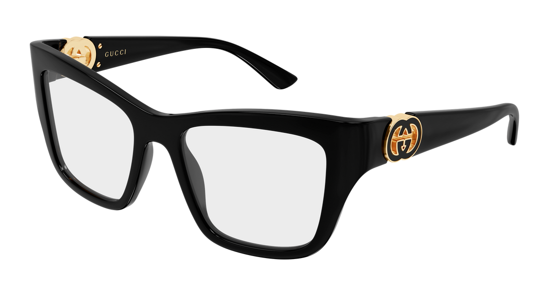 Brillen gucci gg2124o 001 negro cat eye femenino größe 52mm - Hauptansicht