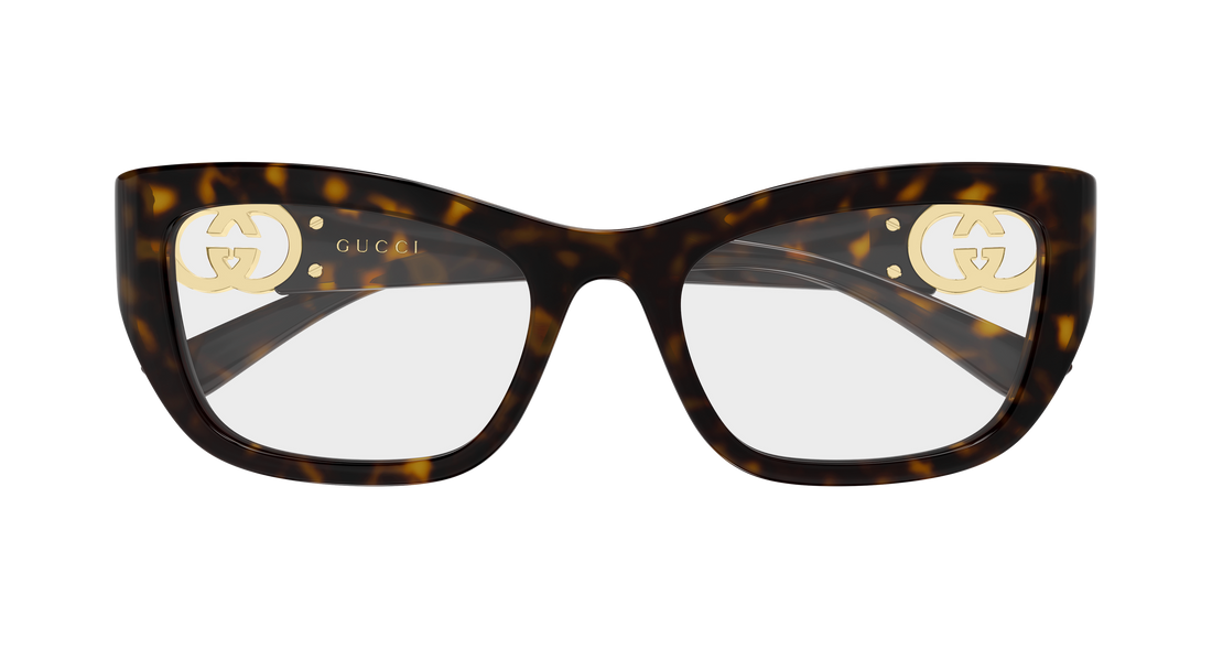 Occhiali da vista gucci gg2125o 002 havana cat eye femenino taglia 52mm - Vista dettagliata