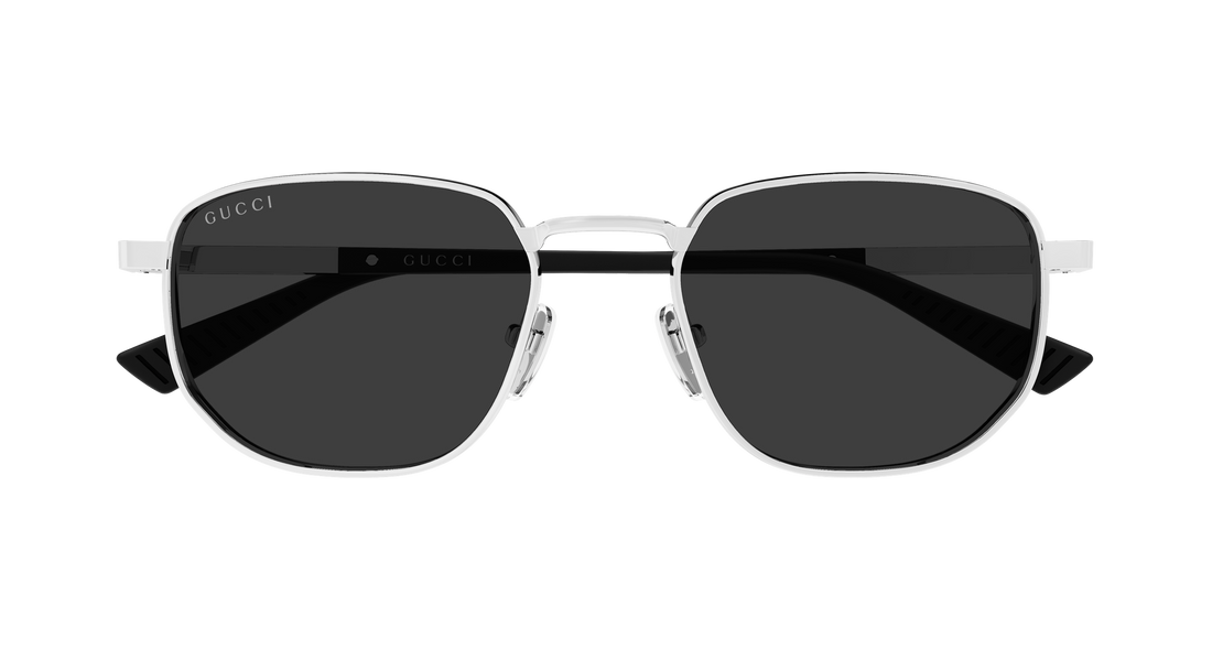 Occhiali da sole gucci gg2093s 001 plateado rectangular / squared masculino taglia 54mm - Vista dettagliata