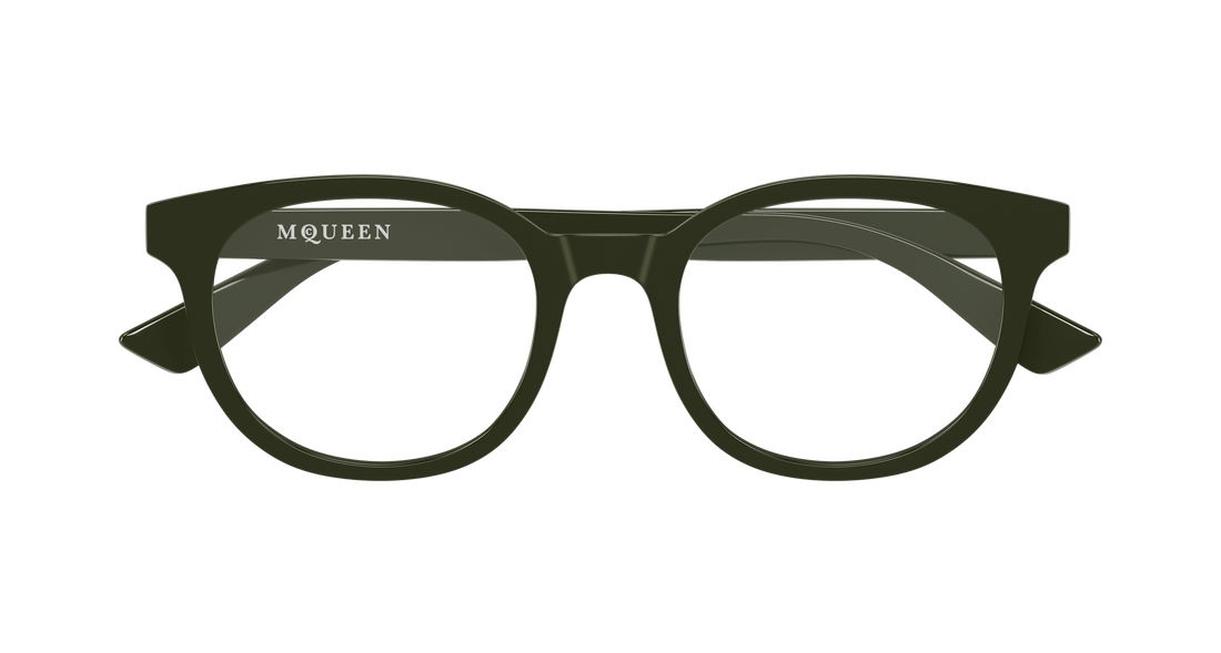 Brillen alexander mcqueen am0567o 003 verde round/oval/panthos masculino größe 51mm - Detailansicht