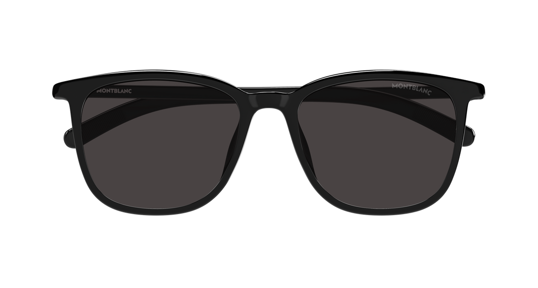 Gafas de sol montblanc mb0487sa 001 negro rectangular / squared masculino talla 56mm - Vista de detalle