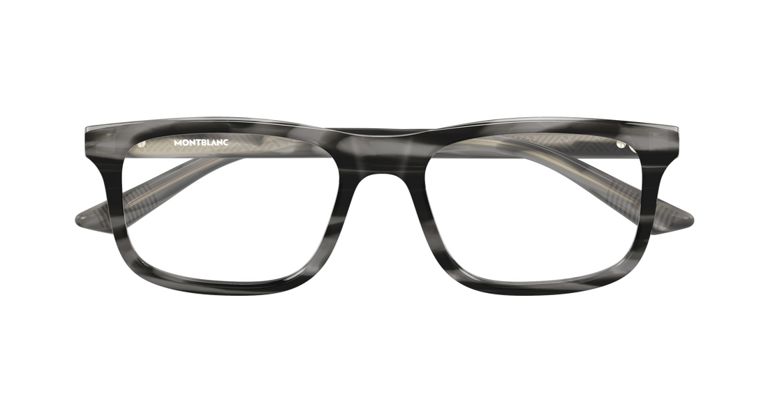 Occhiali da vista montblanc mb0457o 009 gris rectangular / squared masculino taglia 57mm - Vista dettagliata