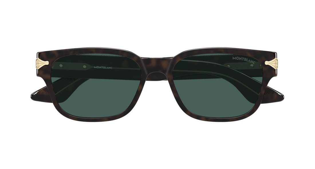 Gafas de sol montblanc mb0479s 002 havana rectangular / squared masculino talla 55mm - Vista de detalle