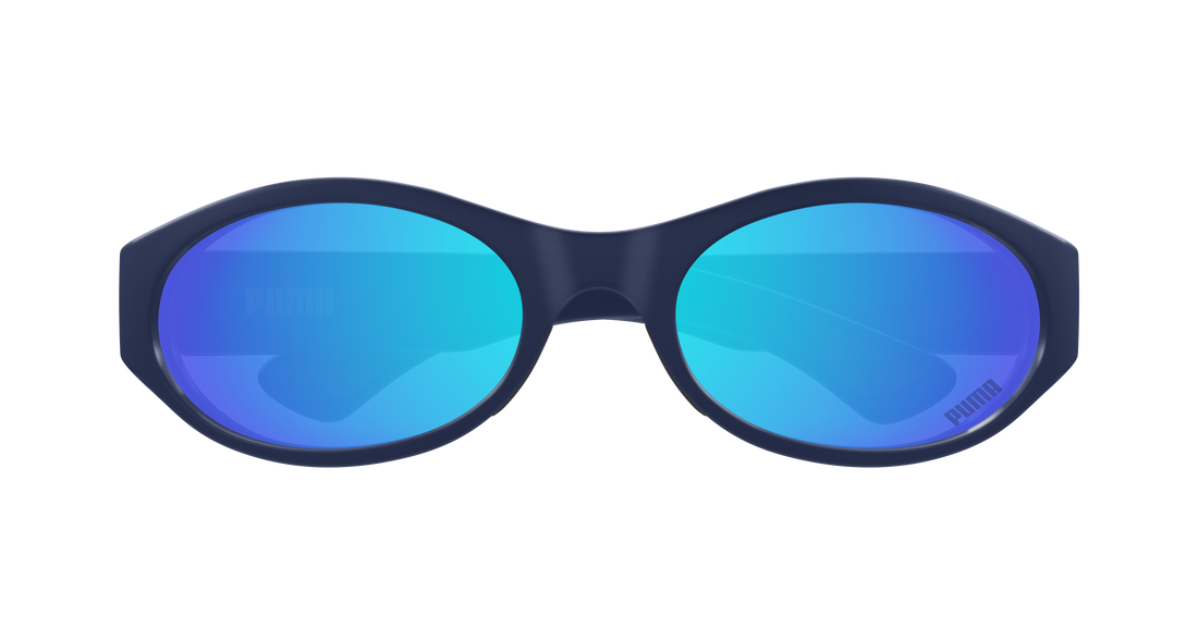 Occhiali da sole puma pu0520s 004 azul round/oval/panthos masculino taglia 61mm - Vista dettagliata