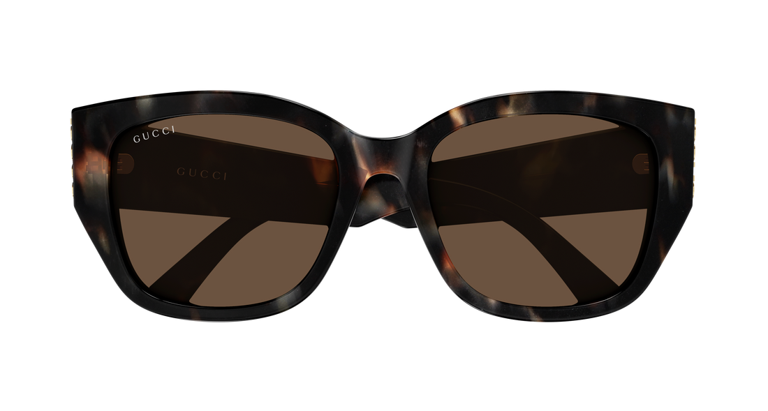 Occhiali da sole gucci gg2043sa 003 havana round/oval/panthos femenino taglia 55mm - Vista dettagliata