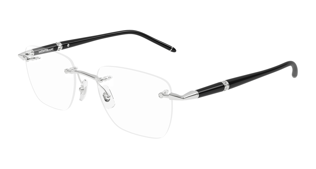 Óculos graduados montblanc mb0346o 004 plateado rectangular / squared masculino tamanho 53mm - Vista principal