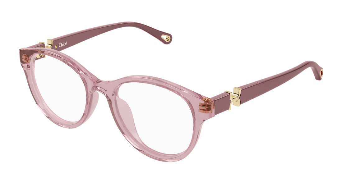 Brillen chloé ch0376oa 003 rosa round/oval/panthos femenino maat 53mm - Hoofdaanzicht