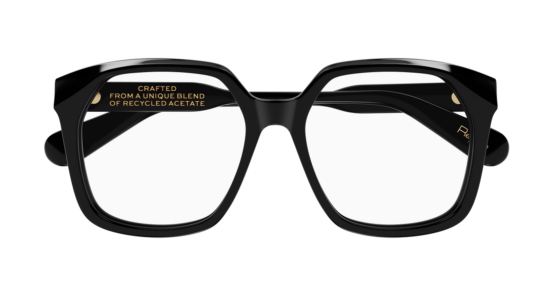 Lunettes de vue chloé ch0263o 008 negro rectangular / squared femenino taille 53mm - Vue détaillée