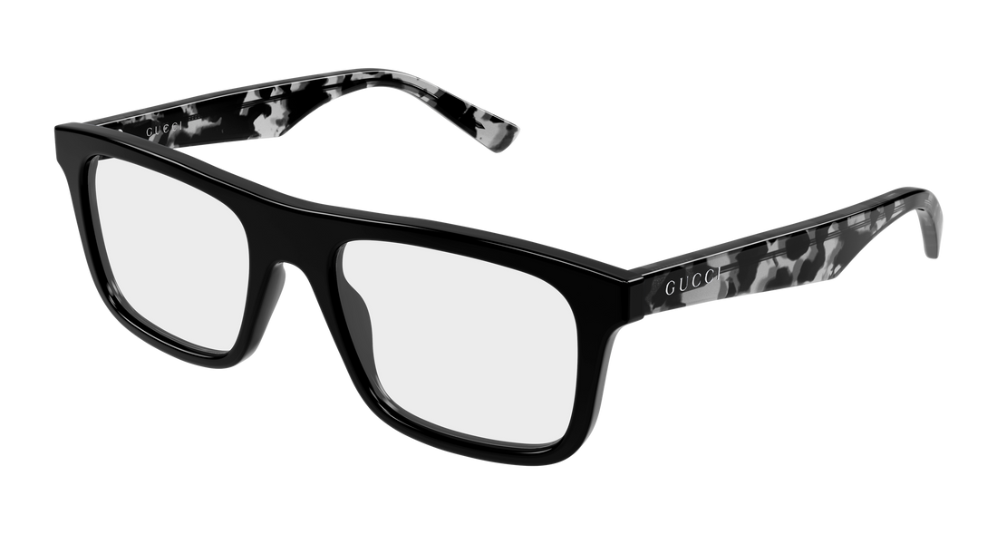 Brillen gucci gg2184o 004 negro rectangular / squared masculino größe 52mm - Hauptansicht