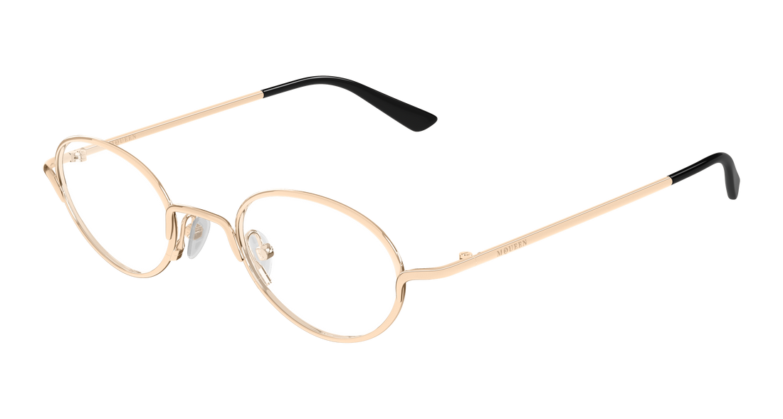 Gafas graduadas alexander mcqueen am0562o 004 dorado round/oval/panthos unisex talla 46mm - Vista principal