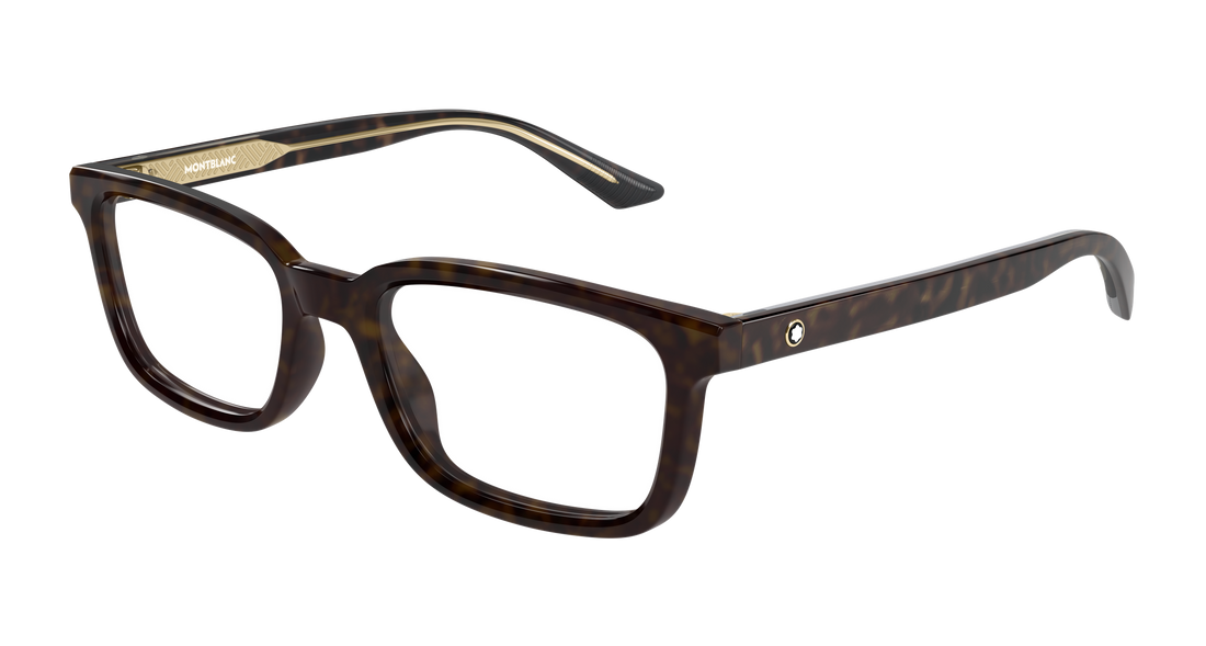 Óculos graduados montblanc mb0458ol 008 havana rectangular / squared masculino tamanho 58mm - Vista principal