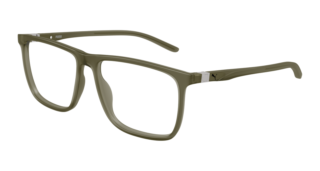 Occhiali da vista puma pu0537o 009 verde rectangular / squared masculino taglia 59mm - Vista principale