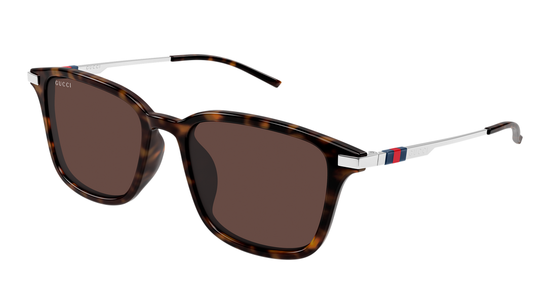 Solglasögon gucci gg2246sk 002 havana rectangular / squared masculino storlek 55mm - Huvudvy