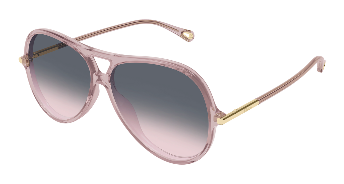 Óculos de sol chloé ch0395s 005 rosa round/oval/panthos femenino tamanho 59mm - Vista principal